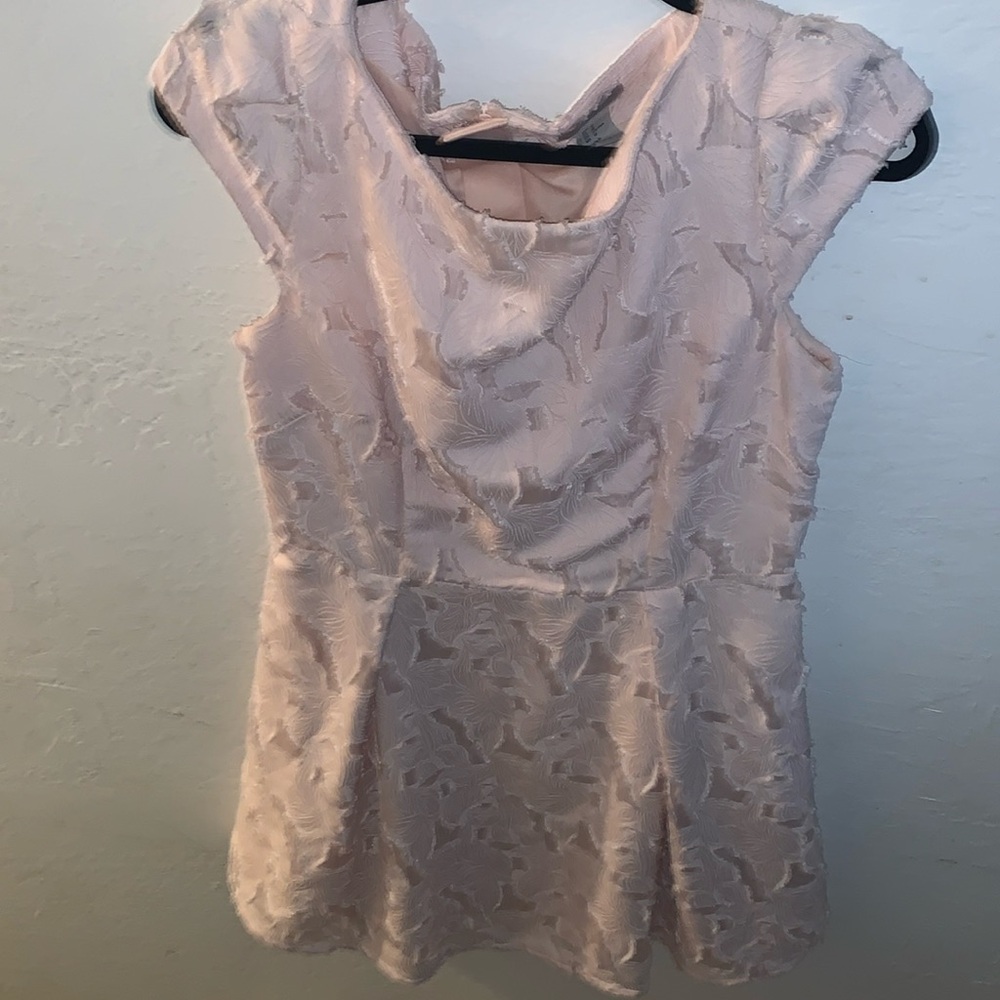 H&M TEXTURED FLORAL SHORT SLEEVE A LINE WEDDING SKATER DRESS 12